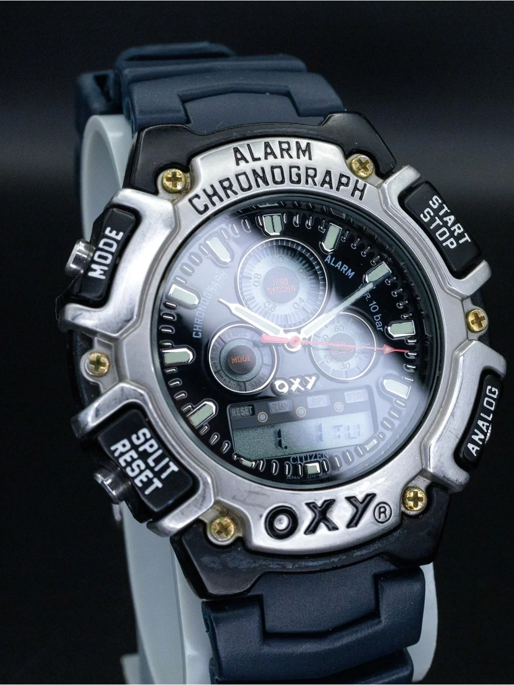 Citizen RARE Oxy C112-L12031 Vintage 44mm Analog Digital JDM Import Watch